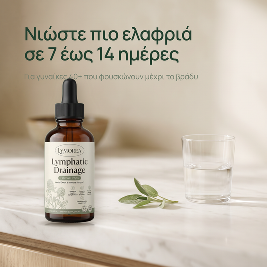 Lymorea Σταγόνες Λεμφικής Παροχέτευσης, νιώστε πιο ελαφριά σε 7 έως 14 ημέρες